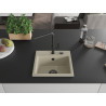 Mexen Milo Granitspüle 1-Becken mit Küchenarmatur Flora, beige - 6505-69-670401-70-B