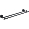 Mexen Loft doppelter Handtuchhalter, schwarz - 7012625-70