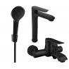 Mexen Pecos R05 Badewannen-Set, schwarz - 72713R05-70