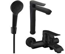 Mexen Pecos R05 Badewannen-Set, schwarz - 72713R05-70