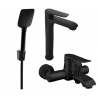 Mexen Pecos R62 Badewannenset, schwarz - 72713R62-70