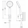 Mexen Pecos R75 Badewannen-Set, schwarz - 72713R75-70