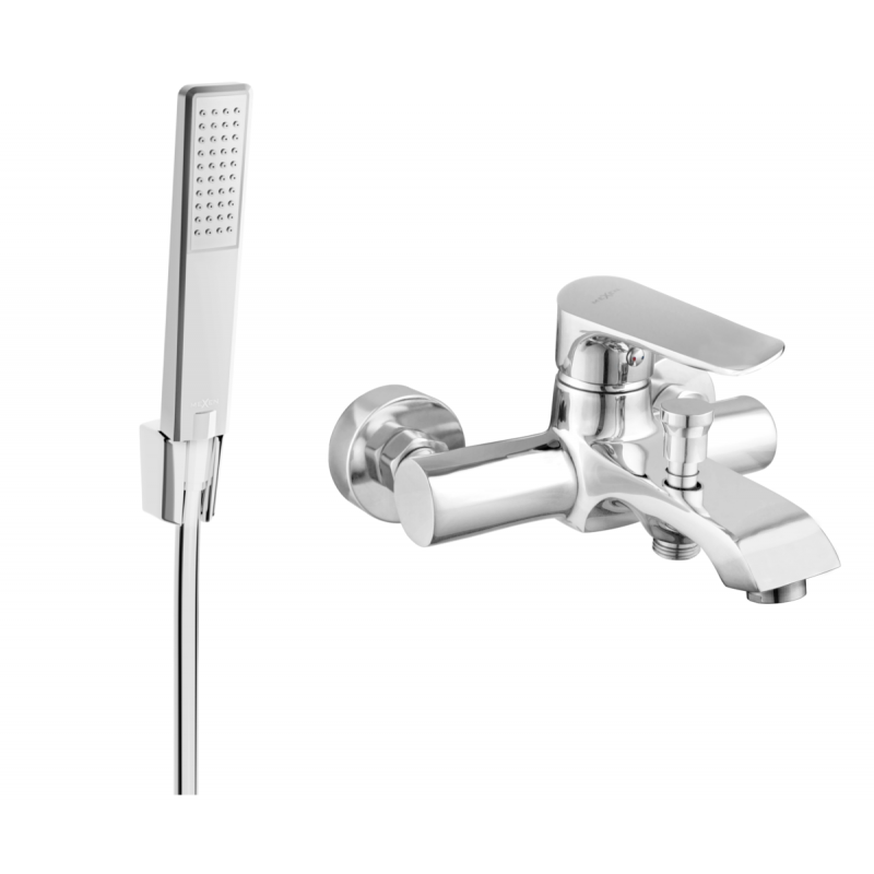 Mexen Pecos R72 Badewannenarmatur mit Duschset, Chrom - 7273R72-00