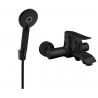 Mexen Pecos R40 Wannenbatterie mit Duschset, schwarz - 7273R40-70