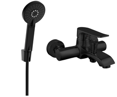 Mexen Pecos R40 Wannenbatterie mit Duschset, schwarz - 7273R40-70