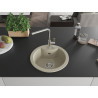 Mexen Diego Granitspüle 1-beckig mit Küchenarmatur Flora, beige - 6512-69-670401-00