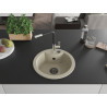 Mexen Diego Granitspüle 1-Becken mit Küchenarmatur Flora, beige - 6512-69-670401-07-B