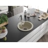 Mexen Diego Granitspüle 1-beckig mit Küchenarmatur Flora, beige - 6512-69-670401-07-B