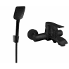 Mexen Pecos R62 Badewannenarmatur mit Duschset, schwarz - 7273R62-70