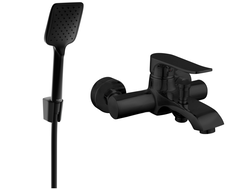 Mexen Pecos R62 Badewannenarmatur mit Duschset, schwarz - 7273R62-70