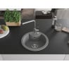 Mexen Diego Granitspüle 1-Becken mit Küchenarmatur Flora, grau - 6512-71-670401-00