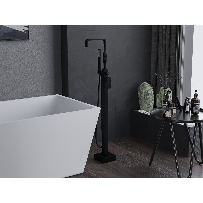 Mexen Avila freistehende Badewannenarmatur, schwarz - 75833-70