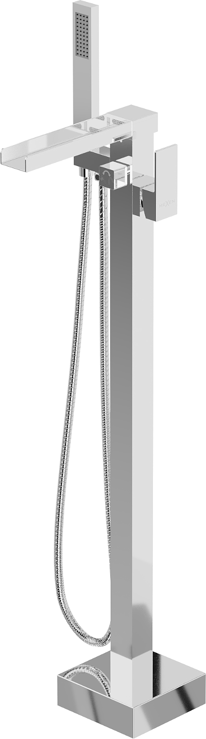 Mexen Algar freistehende Wannenbatterie, Chrom - 75733-00