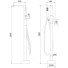 Mexen Roxy freistehende Wannenarmatur, Chrom - 75533-00