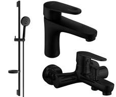 Mexen Kama DS75 Badezimmerset, schwarz - 72503DS75-70