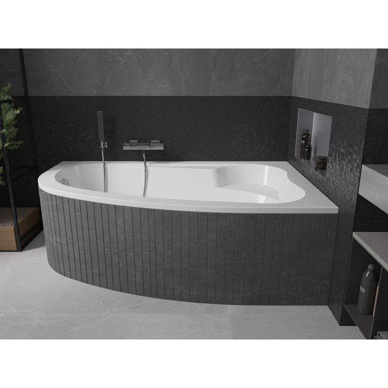 Mexen Westa rechte Eckbadewanne 160 x 100 cm, weiß - 560116010002