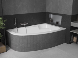 Mexen Westa rechte Eckbadewanne 160 x 100 cm, weiß - 560116010002