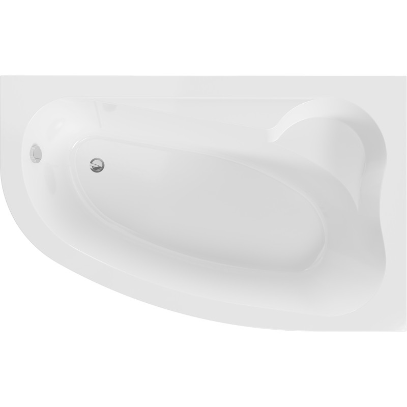 Mexen Westa rechte Eckbadewanne 160 x 100 cm, weiß - 560116010002