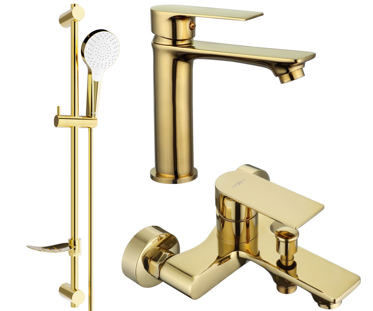 Mexen Royo DF05 Badewannenset, Gold - 72203DF05-50