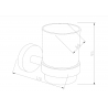Mexen Loft Zahnputzbecher, Chrom - 7012638-00