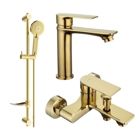 Mexen Royo DF40 Badewannen-Set, golden - 72203DF40-50
