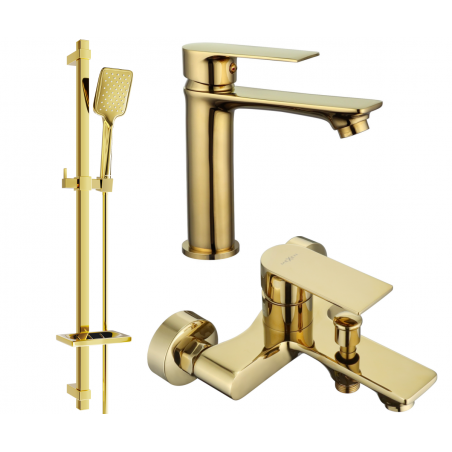 Mexen Royo DQ62 Badewannenset, gold - 72203DQ62-50