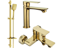 Mexen Royo DQ62 Badewannenset, gold - 72203DQ62-50