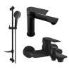 Mexen Royo DF05 Badewannenset, schwarz - 72203DF05-70