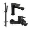 Mexen Royo DQ72 Badewannen-Set, schwarz - 72203DQ72-70