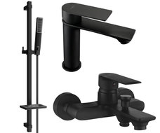 Mexen Royo DQ72 Badewannen-Set, schwarz - 72203DQ72-70