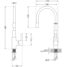 Mexen Flex Küchenarmatur, Chrom/Weiß - 670900-02