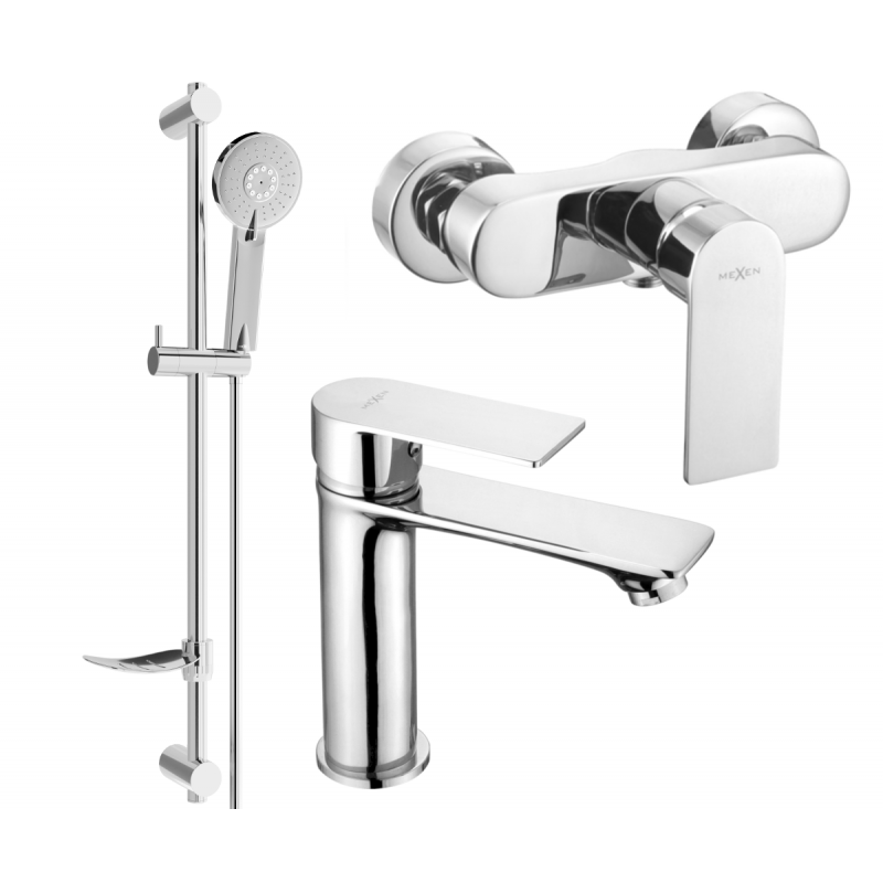 Mexen Royo DF40 Duschset, Chrom - 72204DF40-00