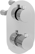 Mexen Kai Thermostat-Badewannen-Duscharmatur 3-fach, Chrom - 77602-00