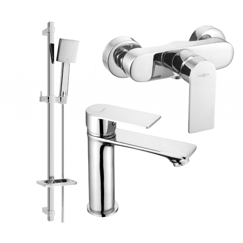 Mexen Royo DQ45 Duschset, Chrom - 72204DQ45-00