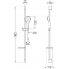 Mexen Royo DF05 Duschset, weiß - 72204DF05-20