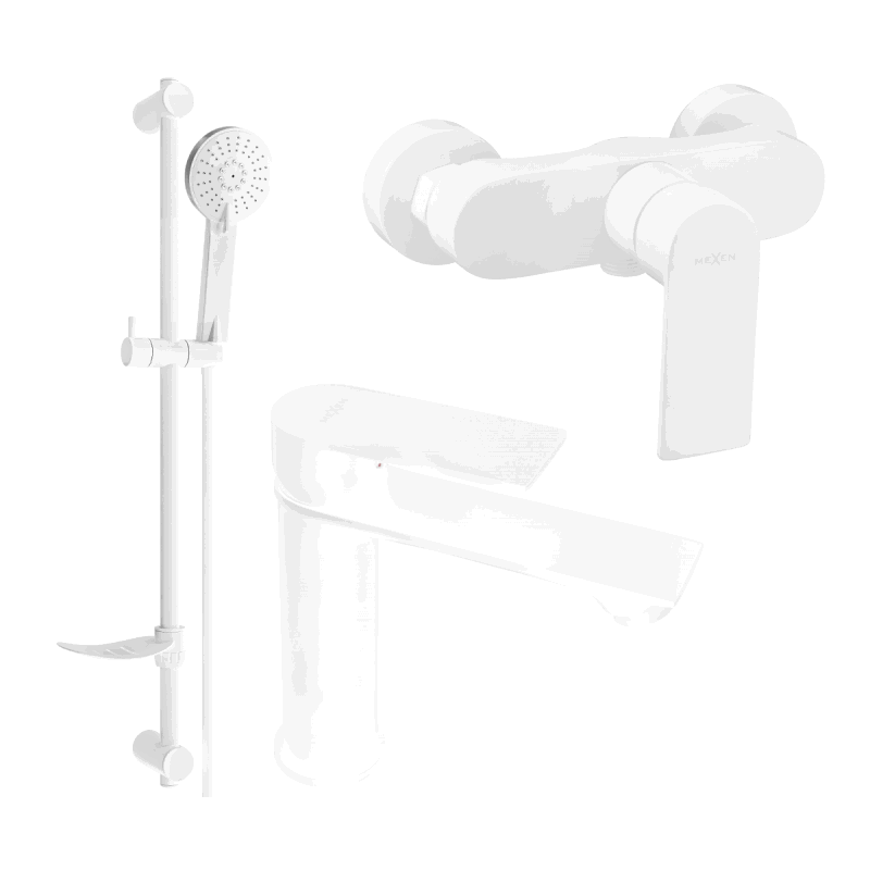 Mexen Royo DF05 Duschset, weiß - 72204DF05-20