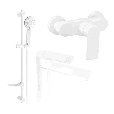Mexen Royo DF05 Duschset, weiß - 72204DF05-20
