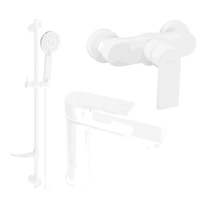 Mexen Royo DF40 Duschset, weiß - 72204DF40-20