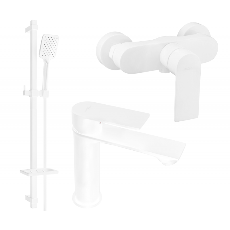 Mexen Royo DQ62 Duschset, weiß - 72204DQ62-20