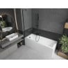 Mexen Cubik rechteckige Badewanne 170 x 70 cm mit Verkleidung und 1-flügeliger Duschabtrennung 90 cm, transparent, schwarz