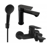 Mexen Royo R05 Badewannenset, schwarz - 72203R05-70