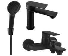 Mexen Royo R05 Badewannenset, schwarz - 72203R05-70