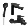 Mexen Royo R40 Badewannenset, schwarz - 72203R40-70