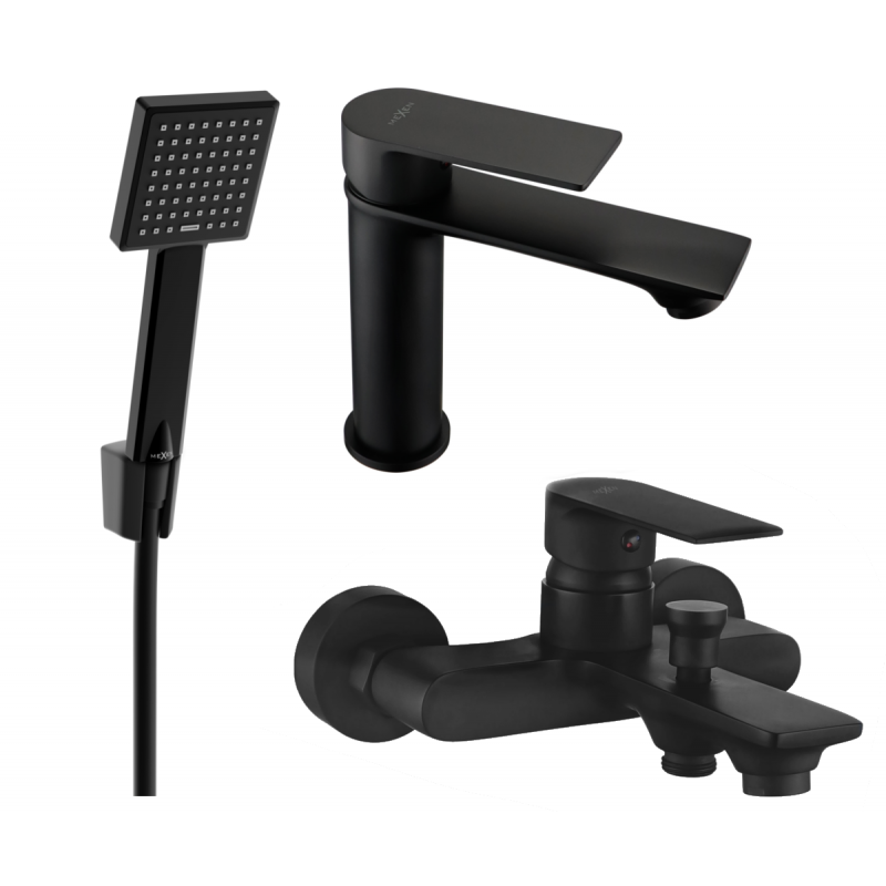 Mexen Royo R45 Badezimmerset, schwarz - 72203R45-70