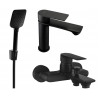 Mexen Royo R62 Badewannensatz, schwarz - 72203R62-70