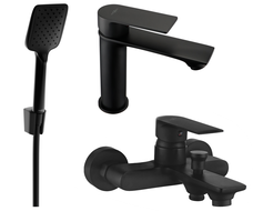 Mexen Royo R62 Badewannensatz, schwarz - 72203R62-70