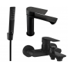 Mexen Royo R72 Badewannenset, schwarz - 72203R72-70