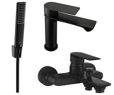 Mexen Royo R72 Badewannenset, schwarz - 72203R72-70