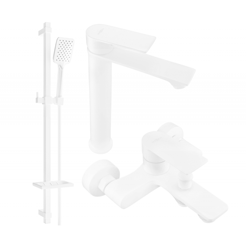 Mexen Royo DQ62 Badewannenset, weiß - 72213DQ62-20