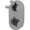 Mexen Kai Thermostatische 3-Wege-Badewannen- und Duscharmatur, Graphit - 77602-66